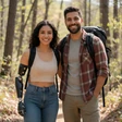 A 28-year-old woman with a prosthetic arm hiking with her partner, an OpenHeartMatch amputee dating success story