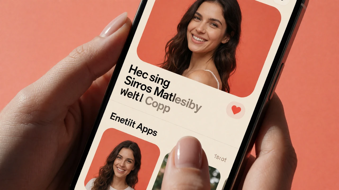 A smartphone displaying an accessible dating app interface with large high-contrast text and profile cards
